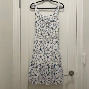 Draper James RSVP Blue and White Eyelet Maxi Sundress (small)
